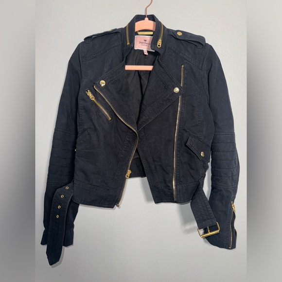 Juicy Couture Jackets & Blazers - Juicy Couture Cropped Moto Jacket